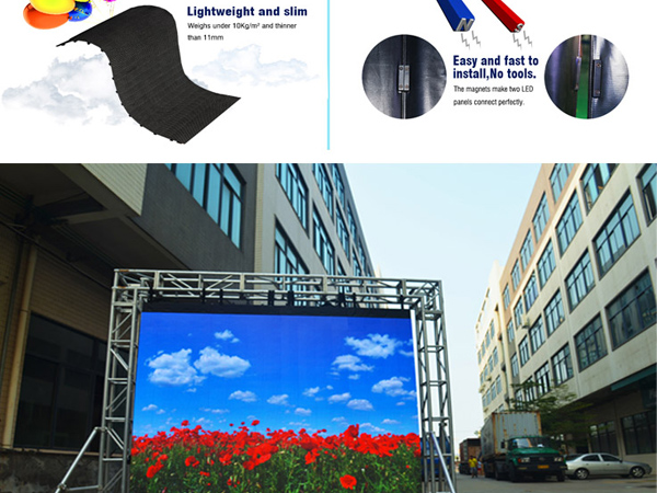 Flex LED Curtain GALAXIAS-7, P7mm flexible LED screen display