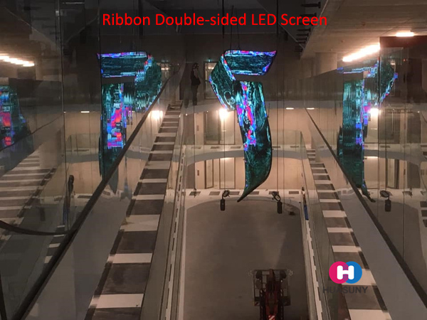 Double Faces 20m Huasuny Ultra Thin Ribbon Rubber LED Screen