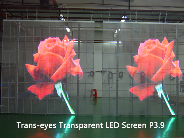 Window Crystal Glass LED Display Transparent Seeing Through Display Sinage